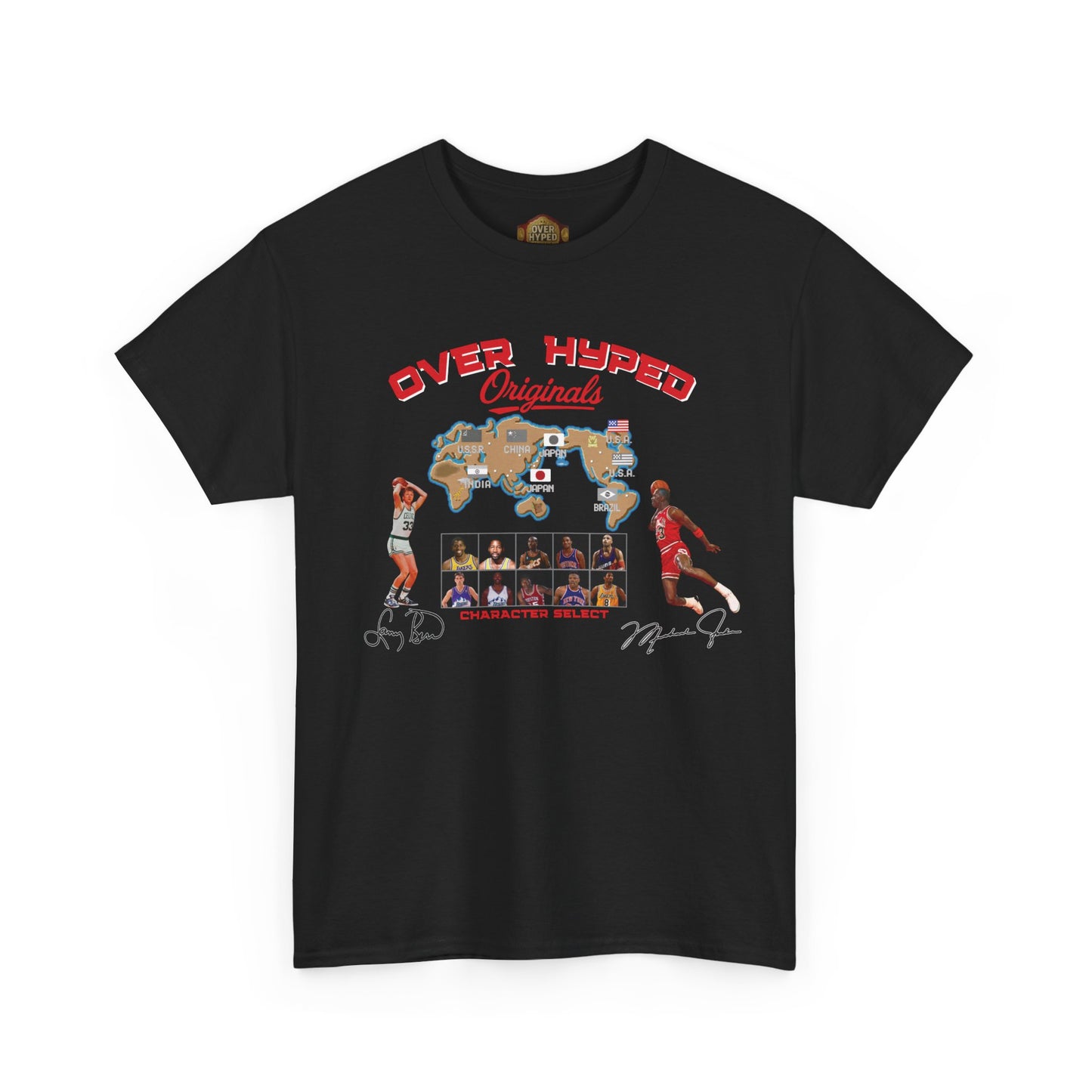 Retro 5 Fire Red "BLACK TONGUE" Shirt-  VERSUS