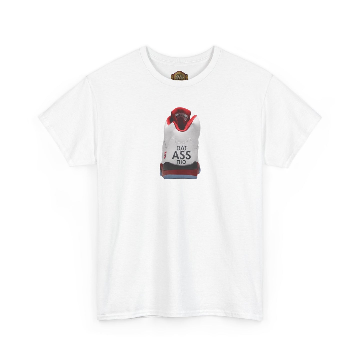 Retro 5 Fire Red "BLACK TONGUE" Shirt- DATASSSSTHO  AJ FIRE RED