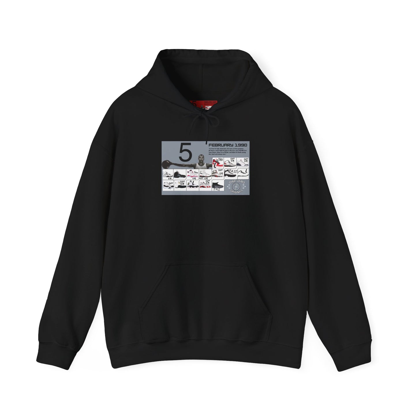 Retro 5 Black Metallic My Retro Card (Grey) Hoodie