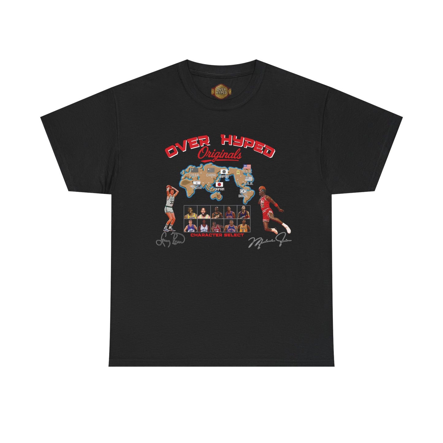 Retro 5 Fire Red "BLACK TONGUE" Shirt-  VERSUS