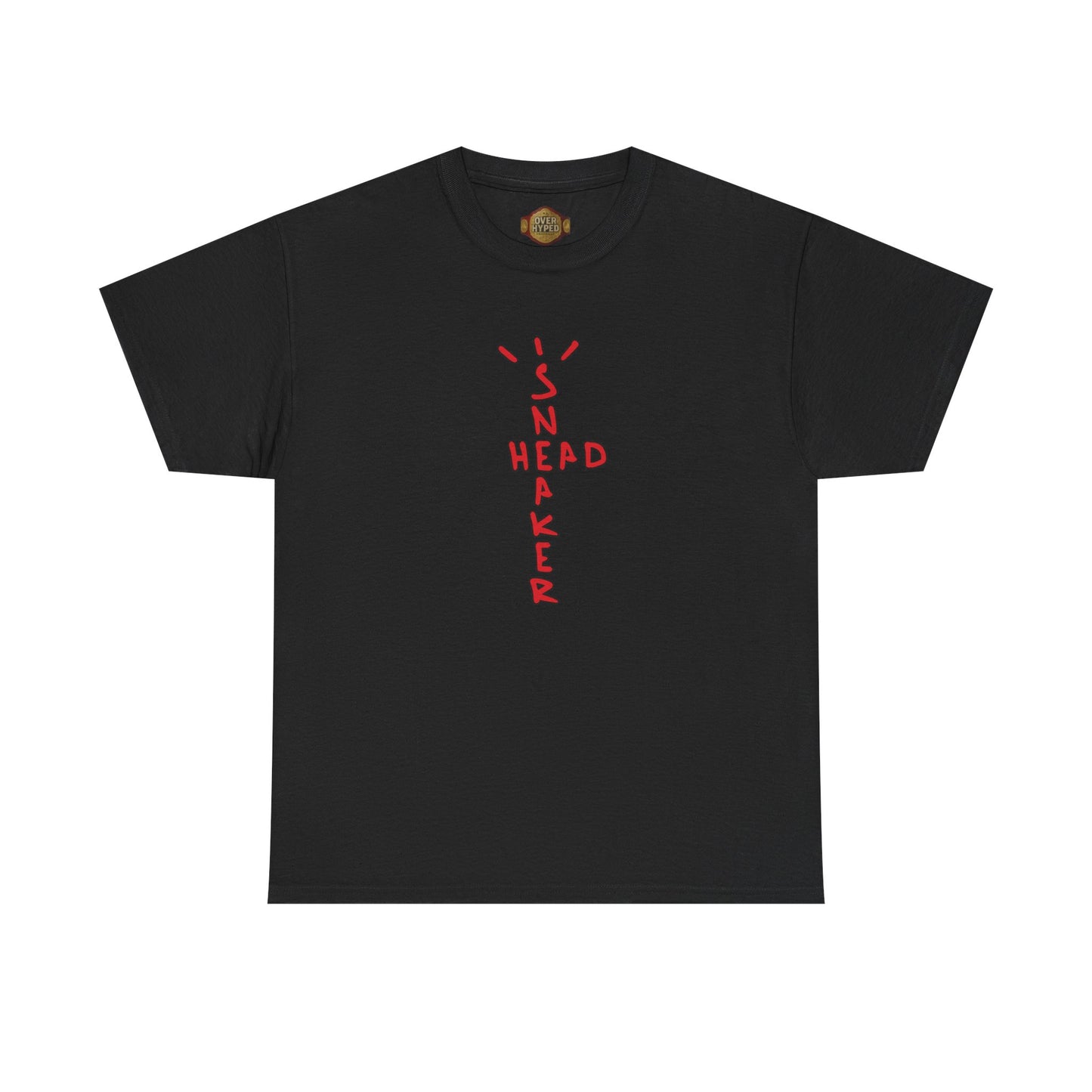 Retro 5 Fire Red "BLACK TONGUE" Shirt- SNKR HEAD CROSS