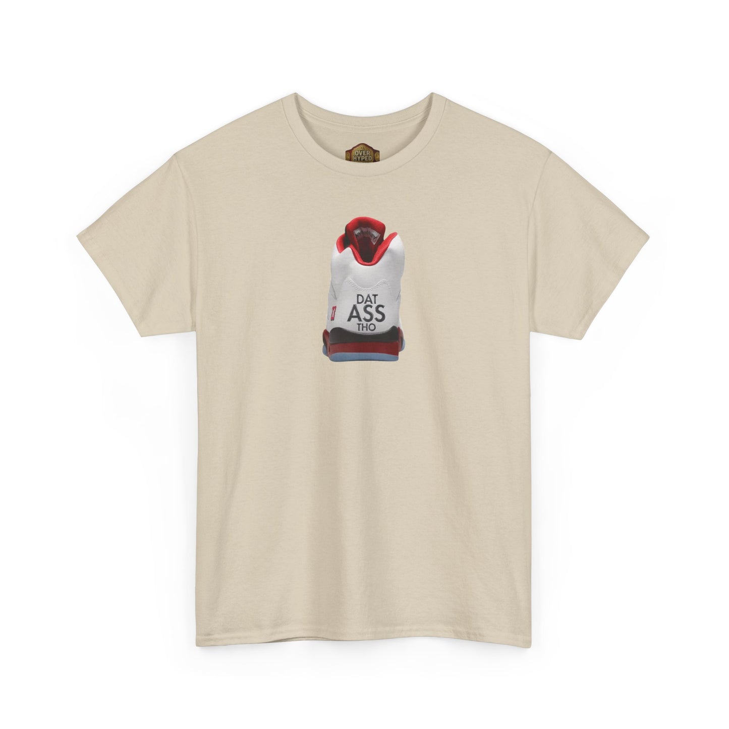 Retro 5 Fire Red "BLACK TONGUE" Shirt- DATASSSSTHO  AJ FIRE RED