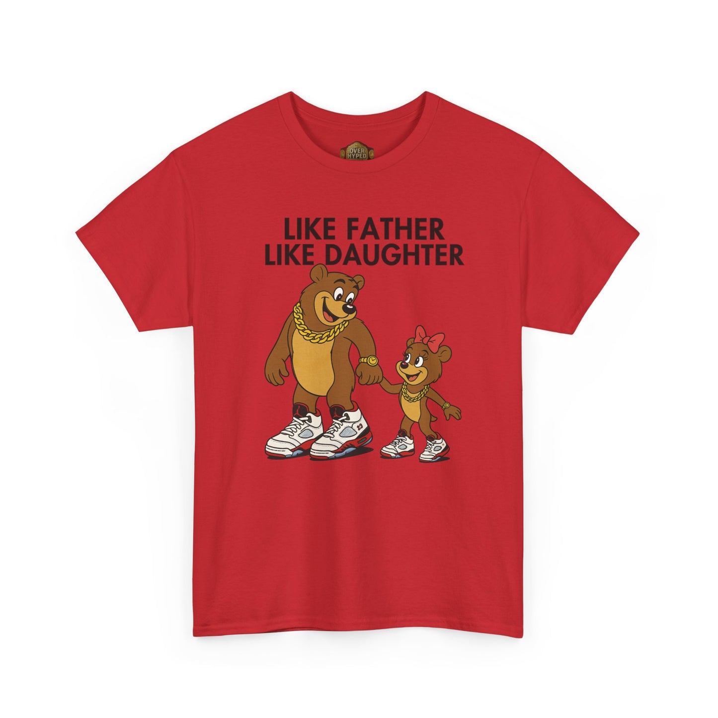 Retro 5 Fire Red "BLACK TONGUE" Shirt- LIKE FATHER LIKE DAUGHTER