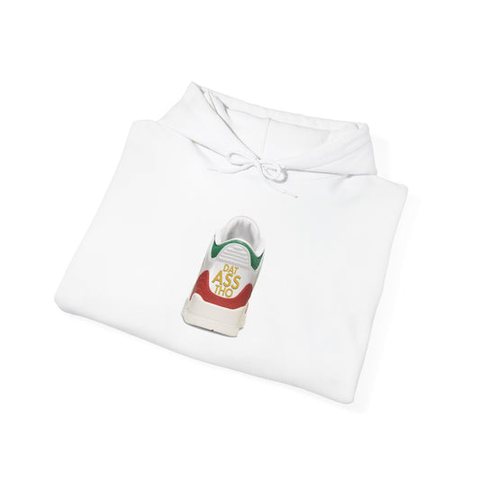 Retro 3 EL VUELO Summit White and Pine Green Hoodie - DAT ASSS THOO