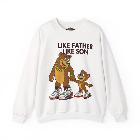 Retro 5 Fire Red "BLACK TONGUE" SweatShirt- LIKE FATHER LIKE SON