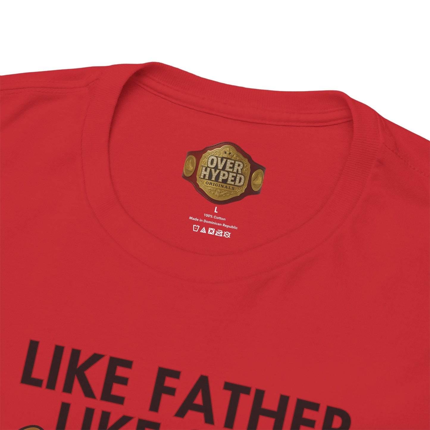 Retro 5 Fire Red "BLACK TONGUE" Shirt- LIKE FATHER LIKE SON