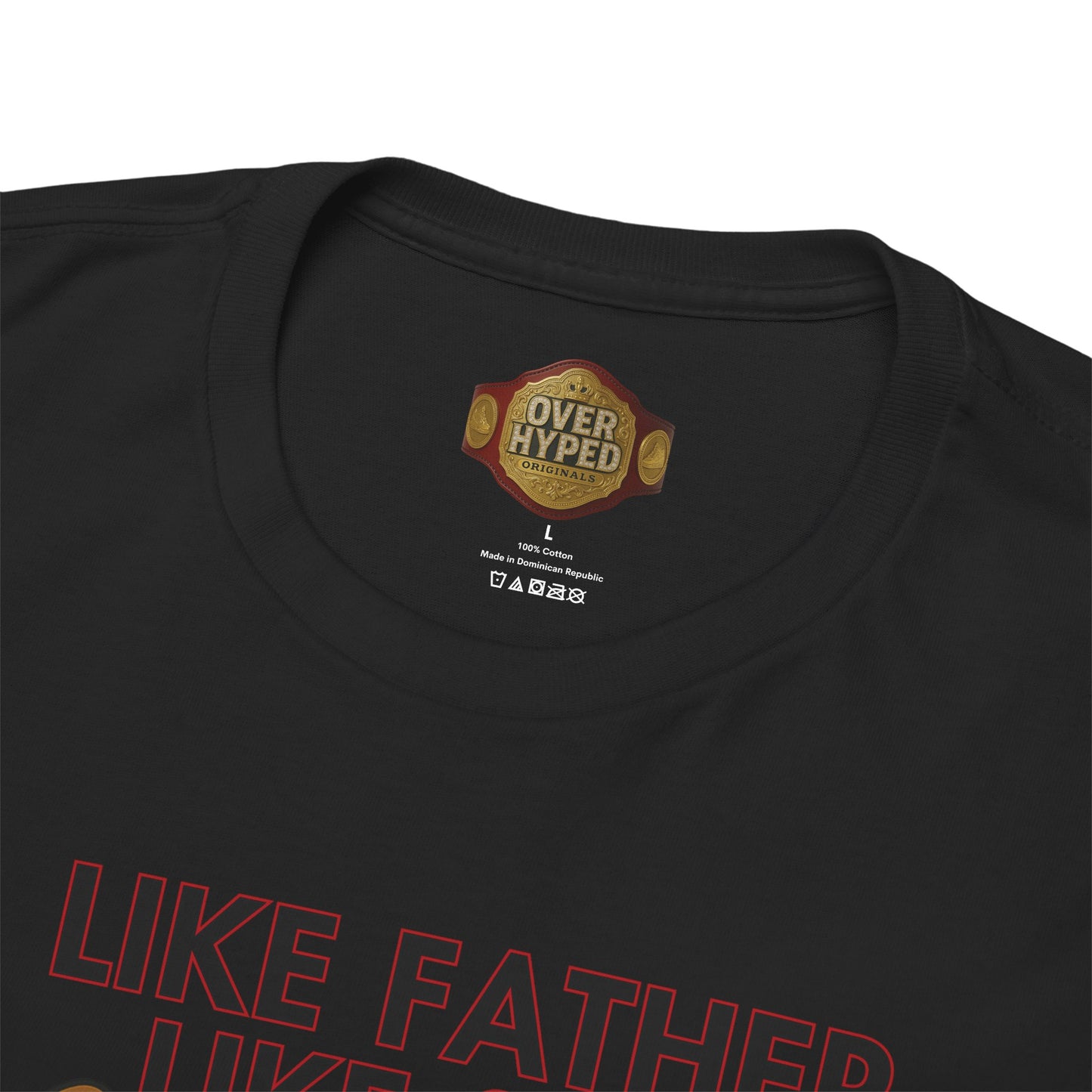 Retro 5 Fire Red "BLACK TONGUE" Shirt- LIKE FATHER LIKE SON