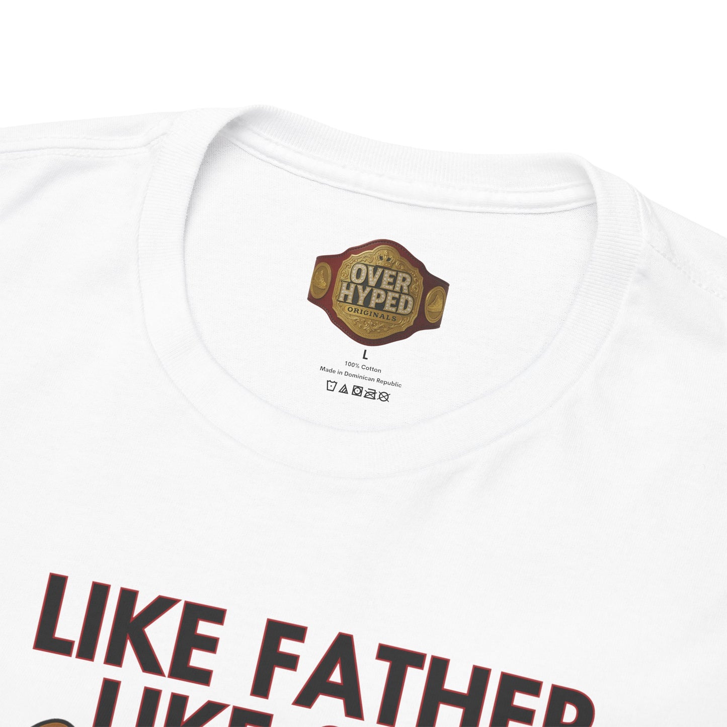 Retro 5 Fire Red "BLACK TONGUE" Shirt- LIKE FATHER LIKE SON