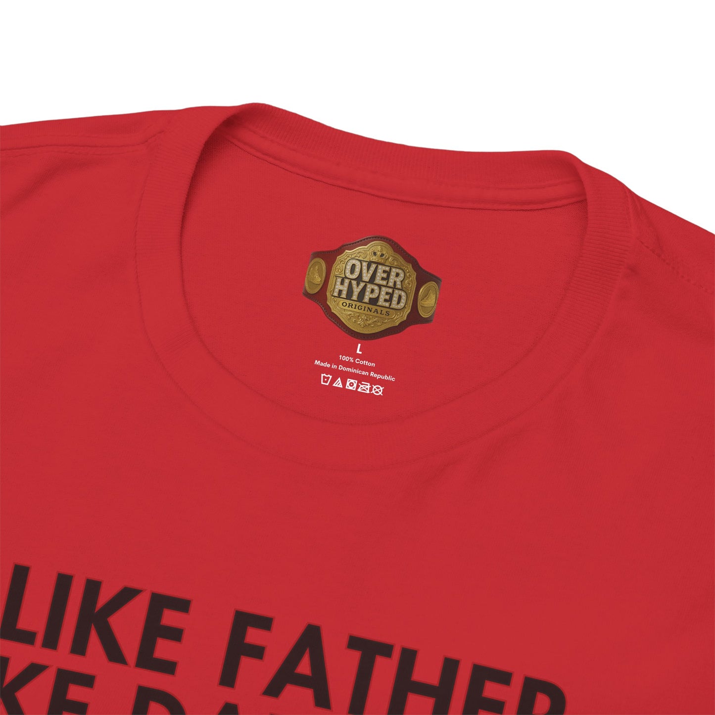 Retro 5 Fire Red "BLACK TONGUE" Shirt- LIKE FATHER LIKE DAUGHTER