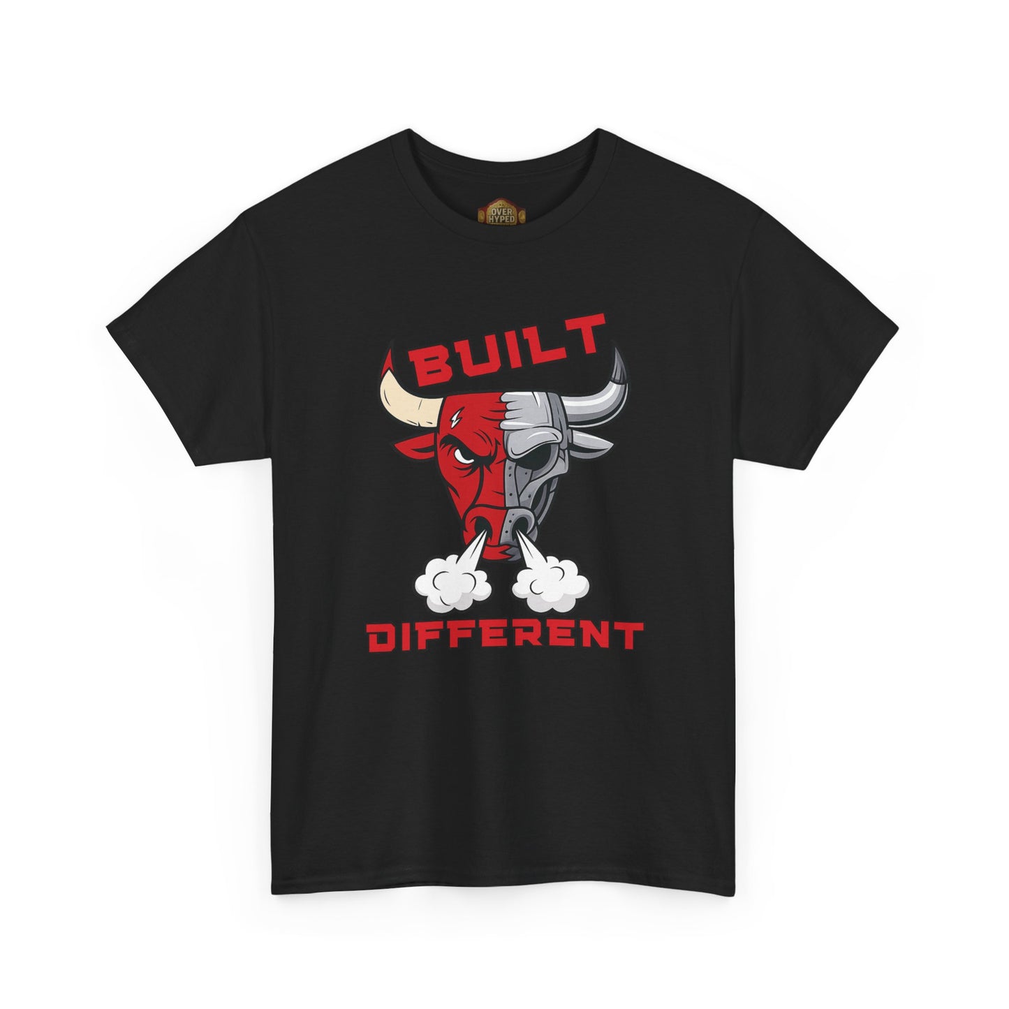 Retro 5 Fire Red "BLACK TONGUE" Shirt--BUILT DIFFERENT