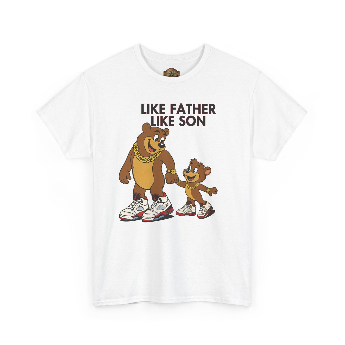 Retro 5 Fire Red "BLACK TONGUE" Shirt- LIKE FATHER LIKE SON