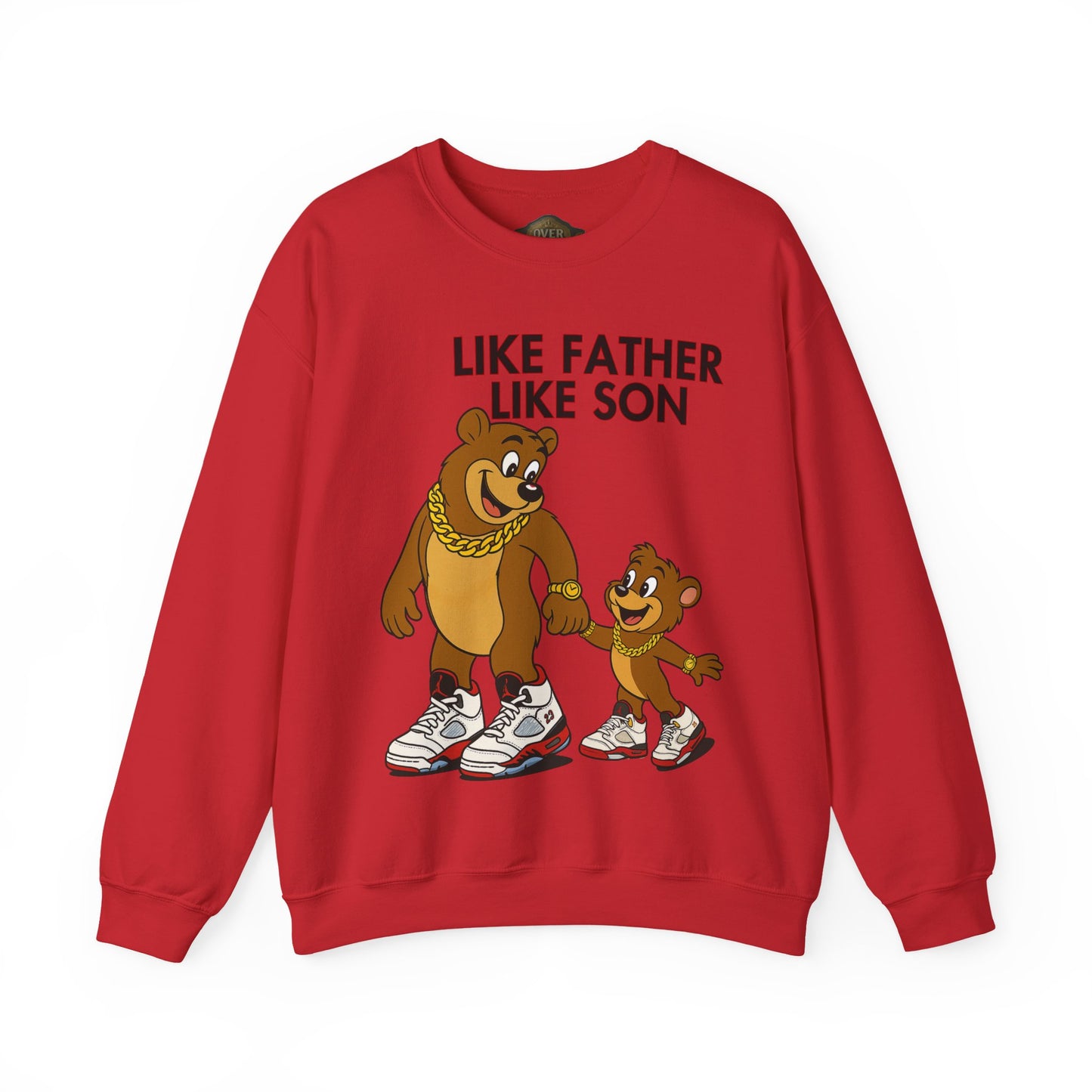 Retro 5 Fire Red "BLACK TONGUE" SweatShirt- LIKE FATHER LIKE SON