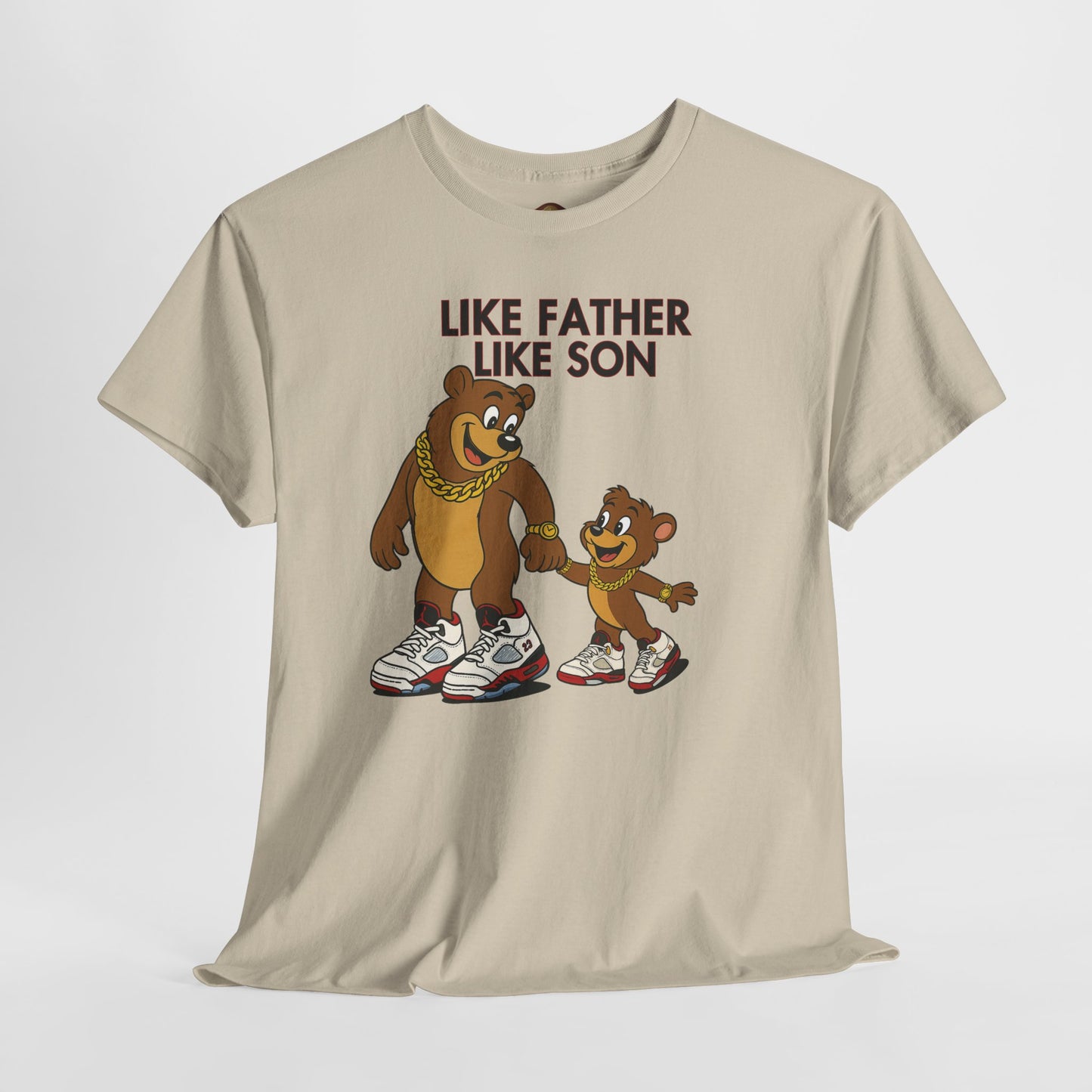 Retro 5 Fire Red "BLACK TONGUE" Shirt- LIKE FATHER LIKE SON