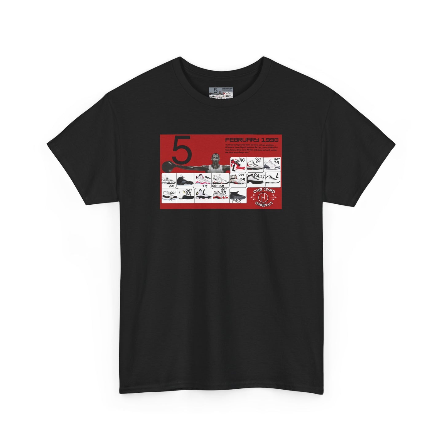 Retro 5 Black Metallic My Retro Card (Red) Shirt
