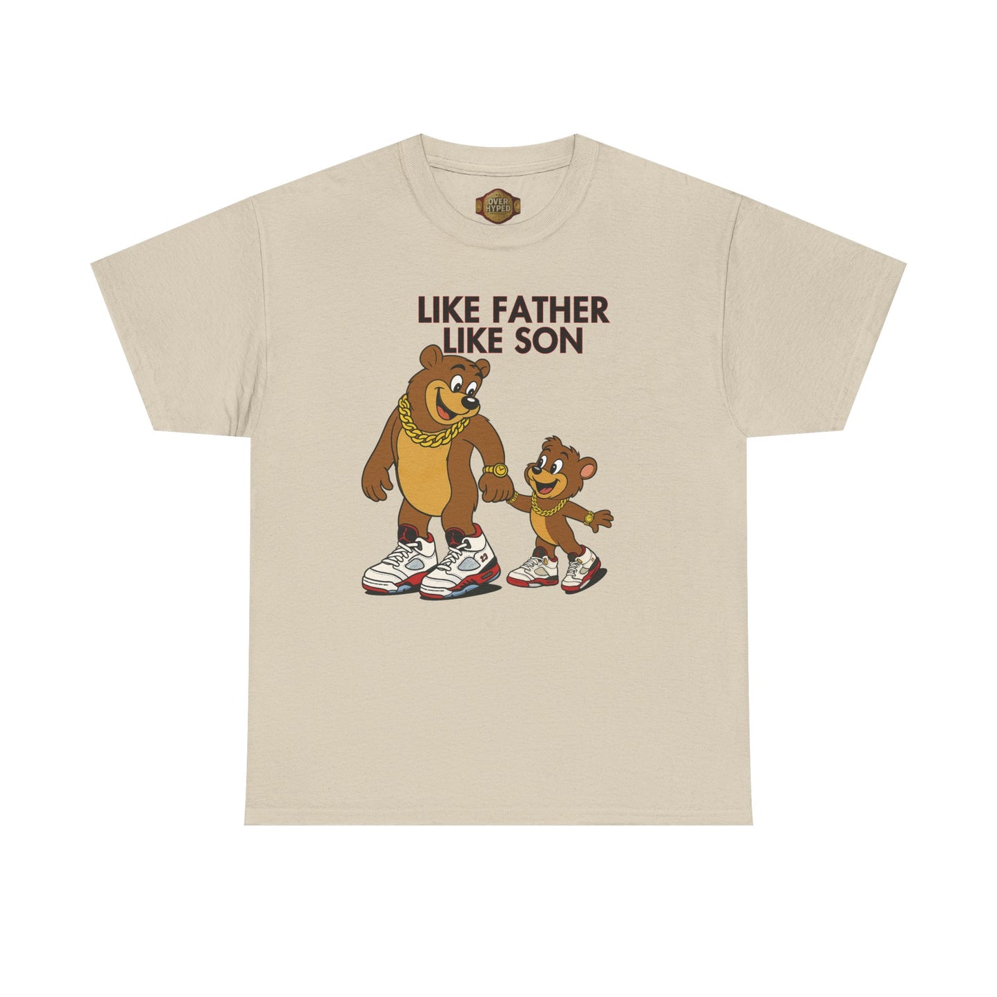 Retro 5 Fire Red "BLACK TONGUE" Shirt- LIKE FATHER LIKE SON