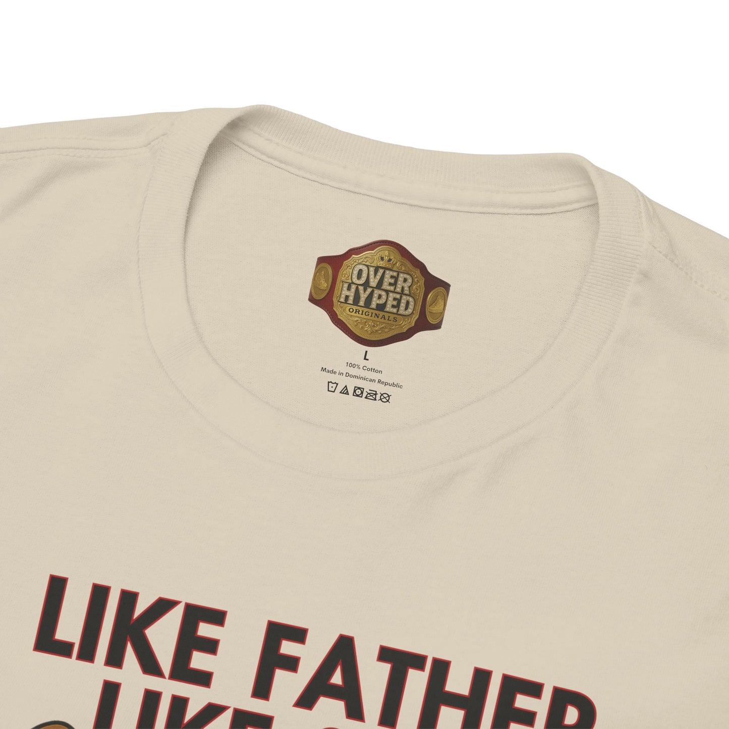 Retro 5 Fire Red "BLACK TONGUE" Shirt- LIKE FATHER LIKE SON