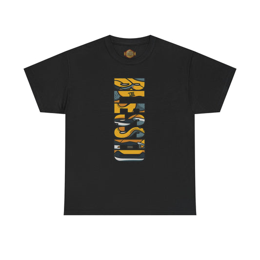 Retro 5 "TOKYO" Varsity Maize and Wolf Grey Shirt- BLESSED