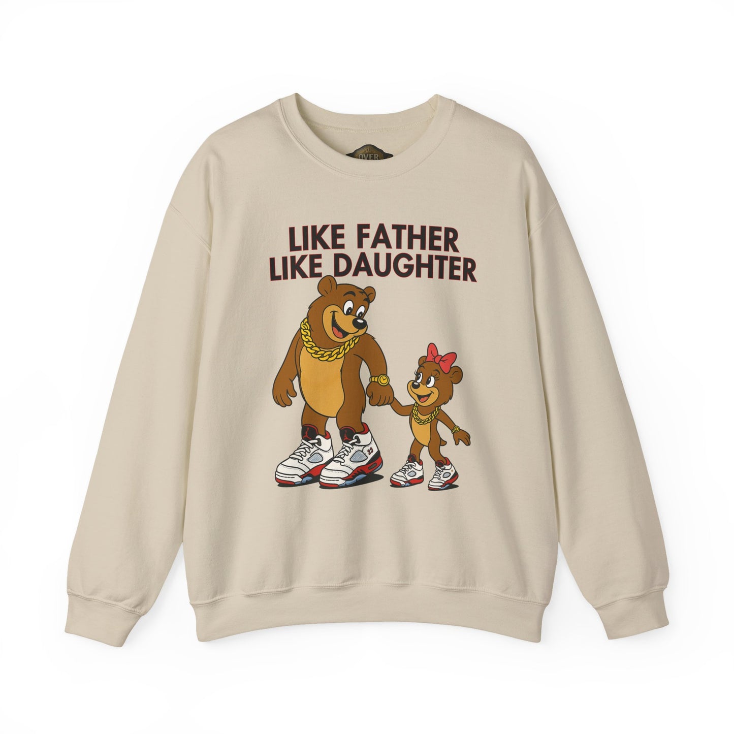 Retro 5 Fire Red "BLACK TONGUE" SweatShirt- LIKE FATHER LIKE DAUGHTER