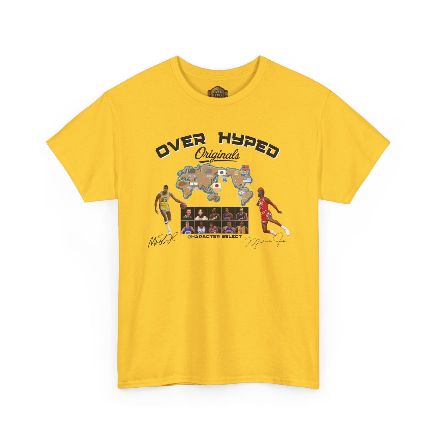Retro 5 "TOKYO" Varsity Maize and Wolf Grey Shirt- Character Select
