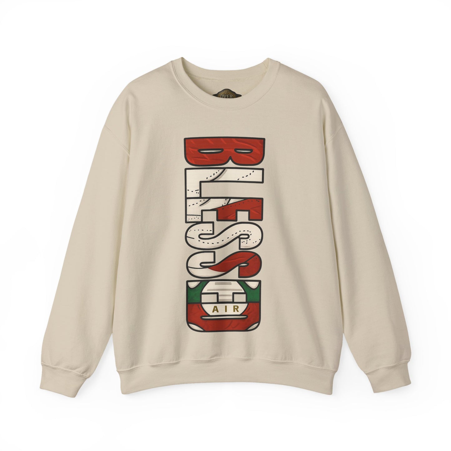 Retro 3 EL VUELO Summit White and Pine Green SweatShirt - BLESSED