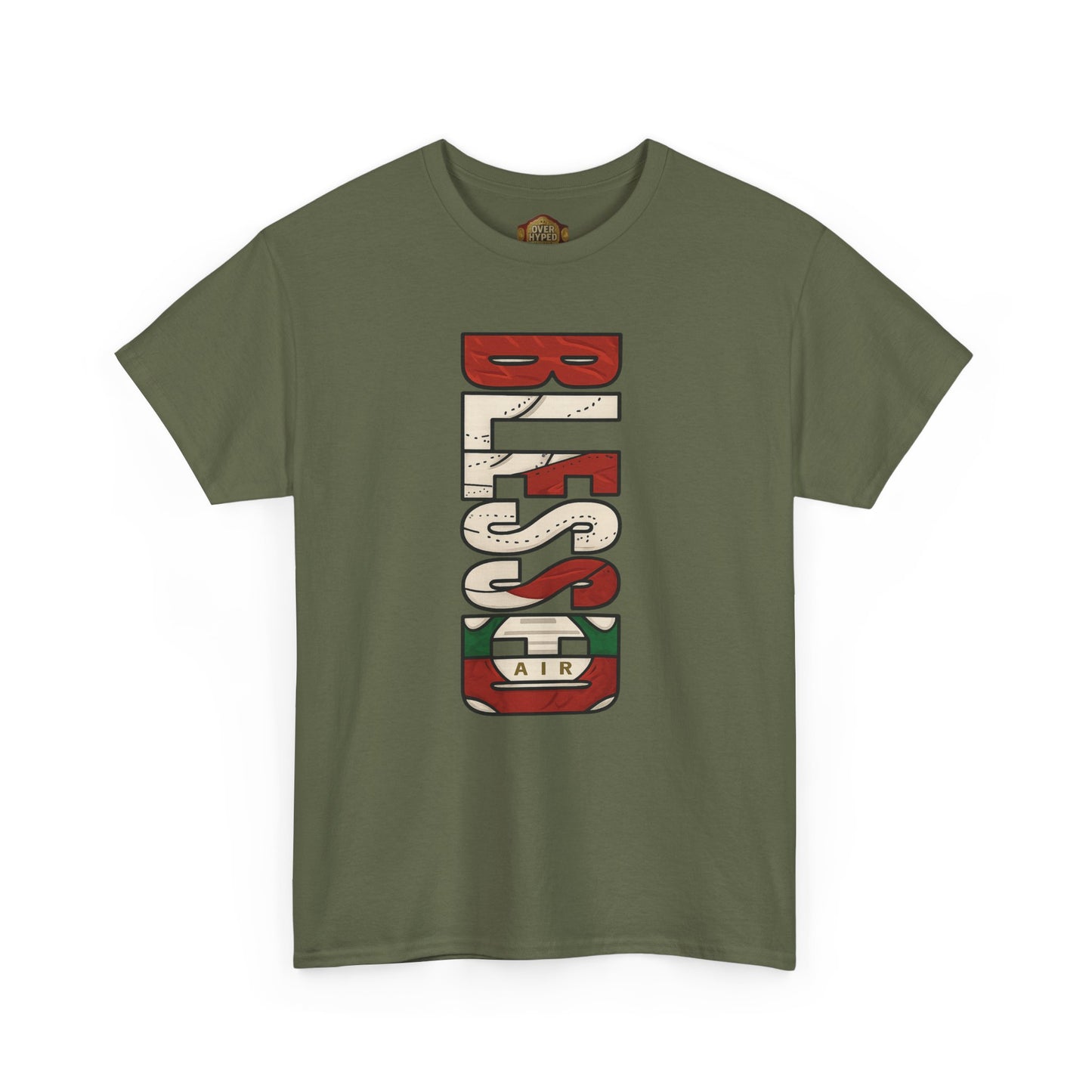 Retro 3 EL VUELO Summit White and Pine Green Shirt - BLESSED