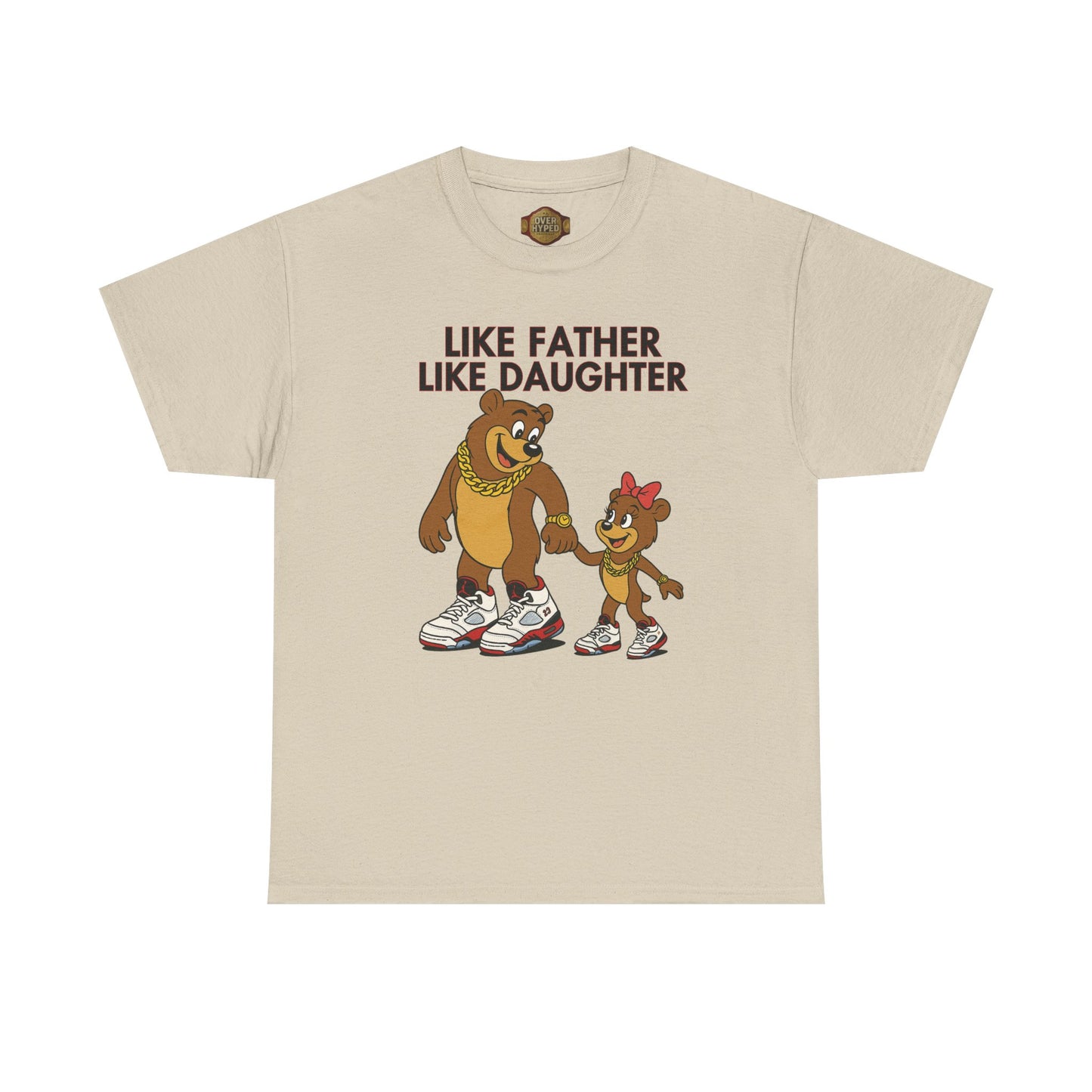 Retro 5 Fire Red "BLACK TONGUE" Shirt- LIKE FATHER LIKE DAUGHTER