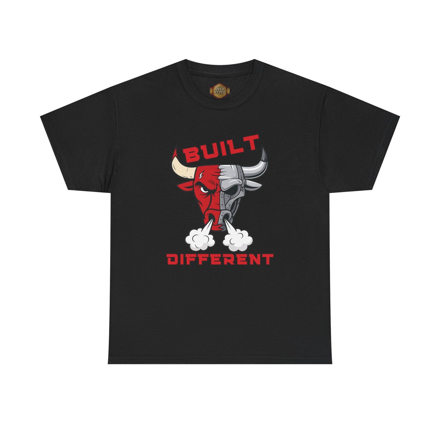 Retro 5 Fire Red "BLACK TONGUE" Shirt--BUILT DIFFERENT