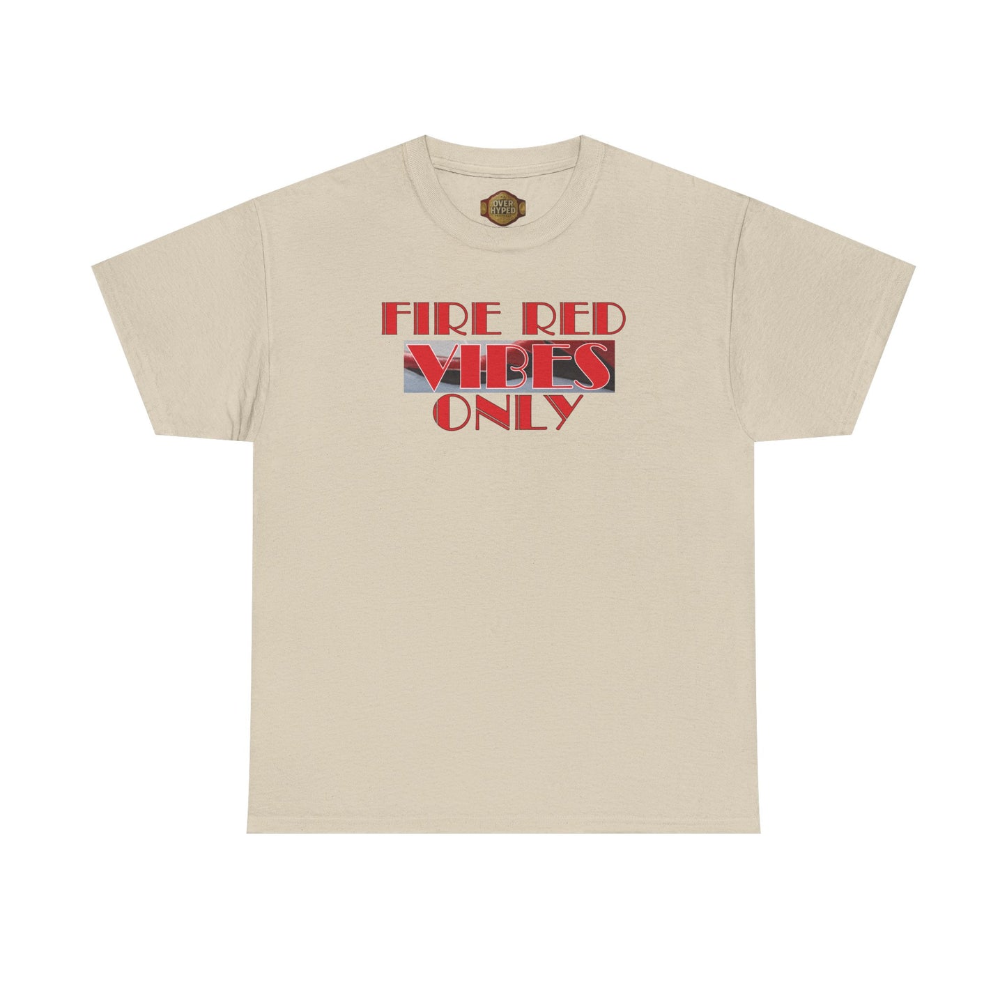 Retro 5 Fire Red "BLACK TONGUE" Shirt- FIRE RED VIBES ONLY  AJ FIRE RED