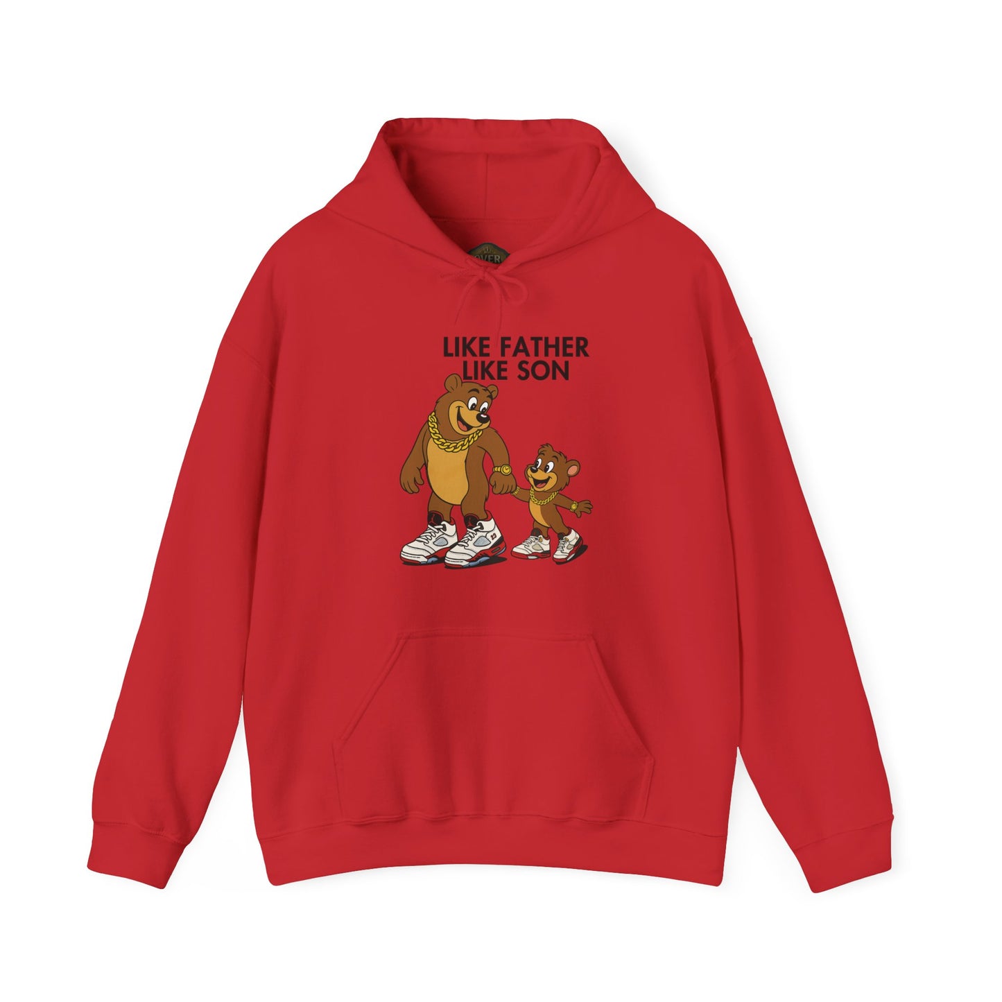 Retro 5 Fire Red "Black Tongue" Hoodie - LIKE FATHER LIKE SON