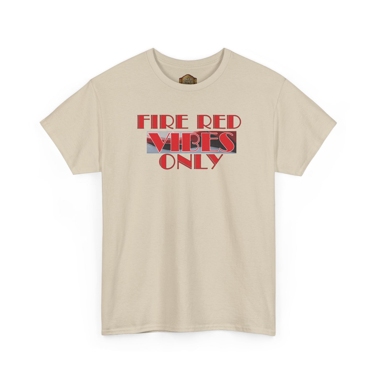 Retro 5 Fire Red "BLACK TONGUE" Shirt- FIRE RED VIBES ONLY  AJ FIRE RED