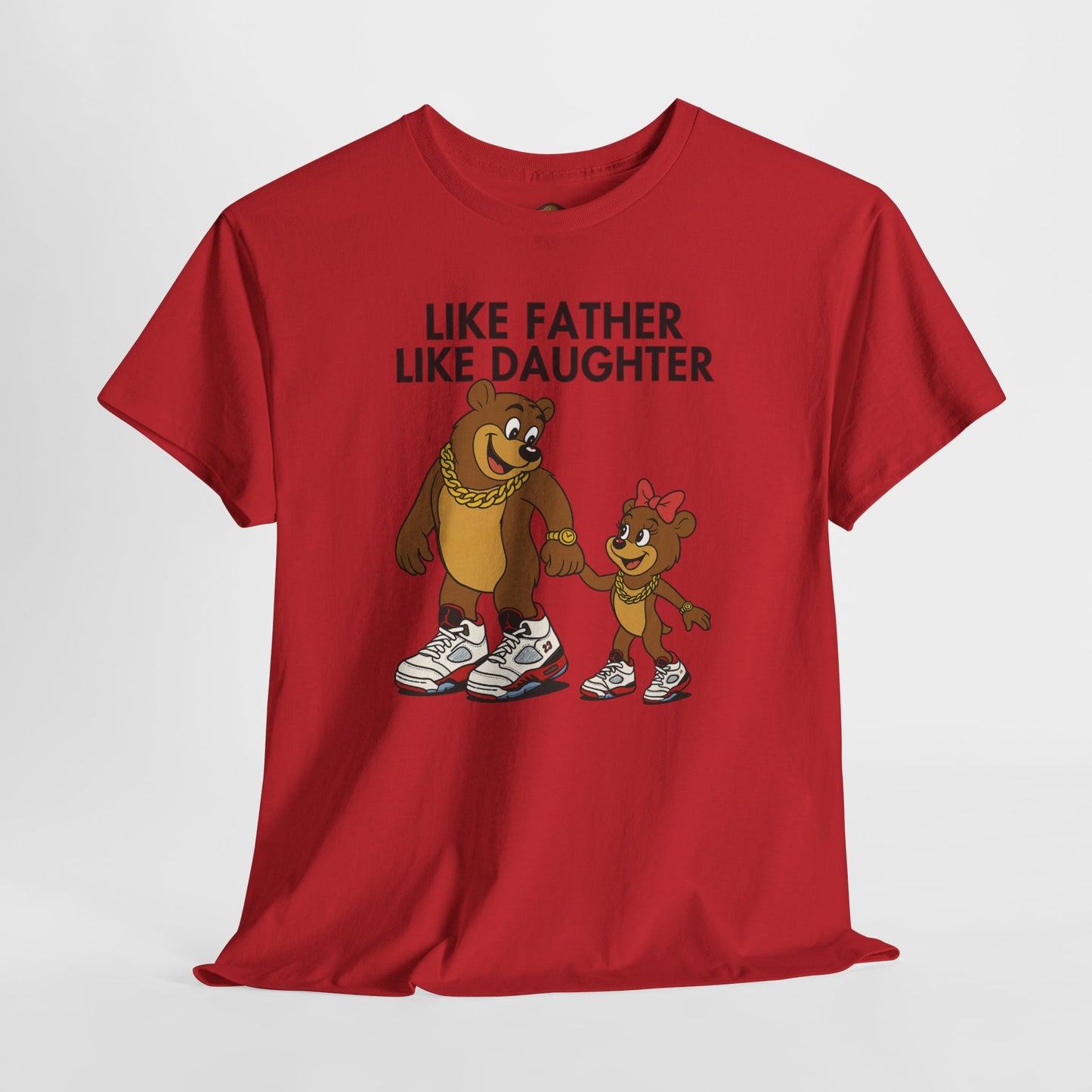 Retro 5 Fire Red "BLACK TONGUE" Shirt- LIKE FATHER LIKE DAUGHTER