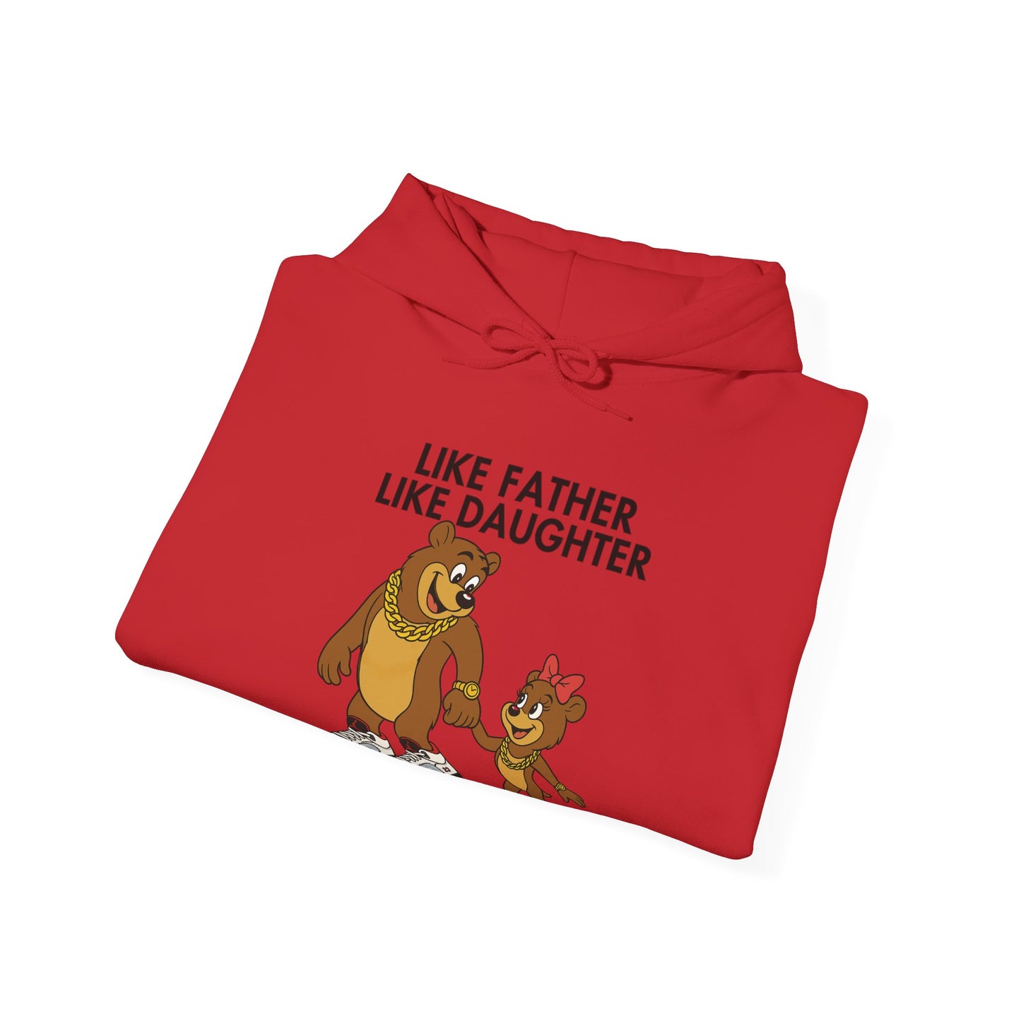 Retro 5 Fire Red "Black Tongue" Hoodie - LIKE FATHER LIKE DAUGHTER