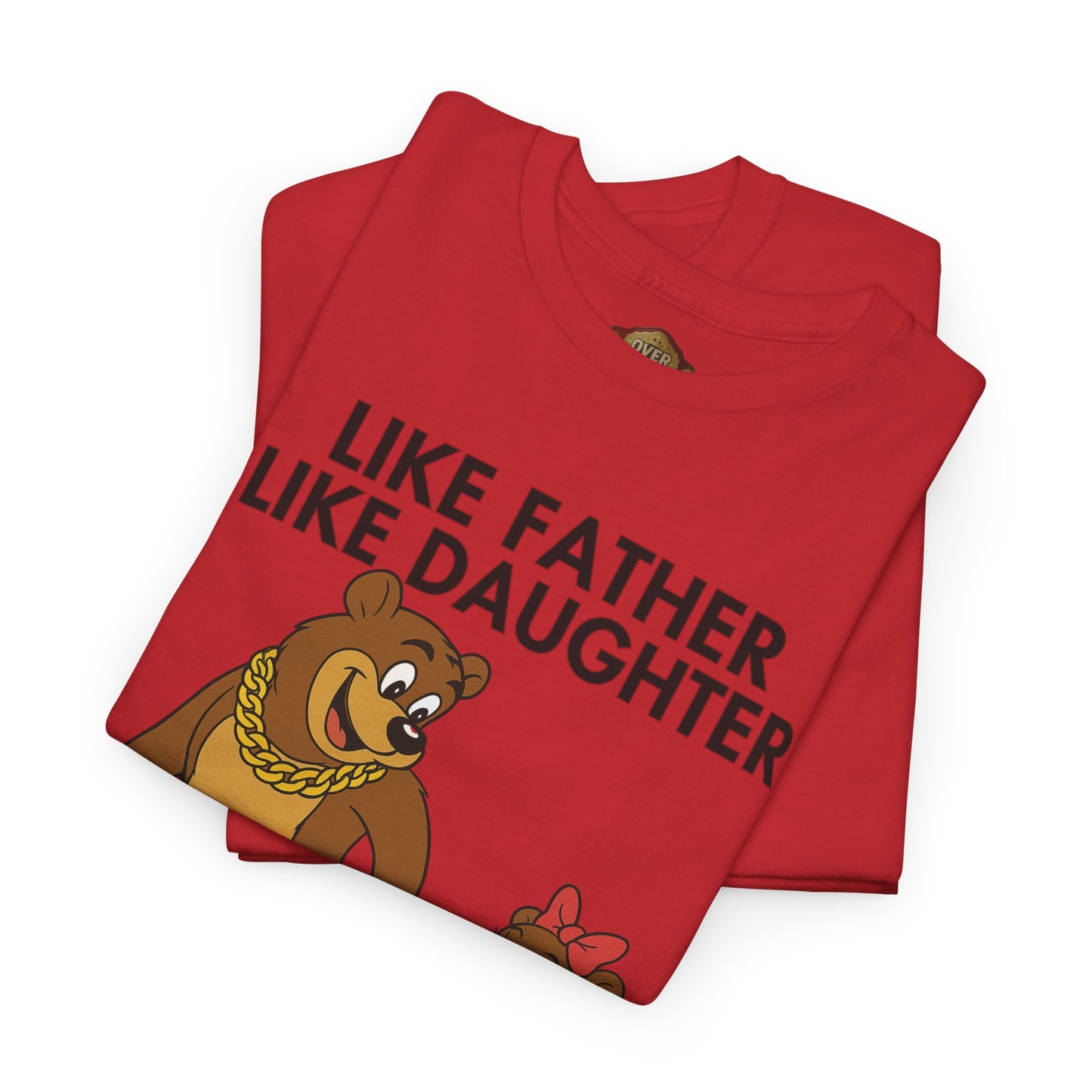 Retro 5 Fire Red "BLACK TONGUE" Shirt- LIKE FATHER LIKE DAUGHTER