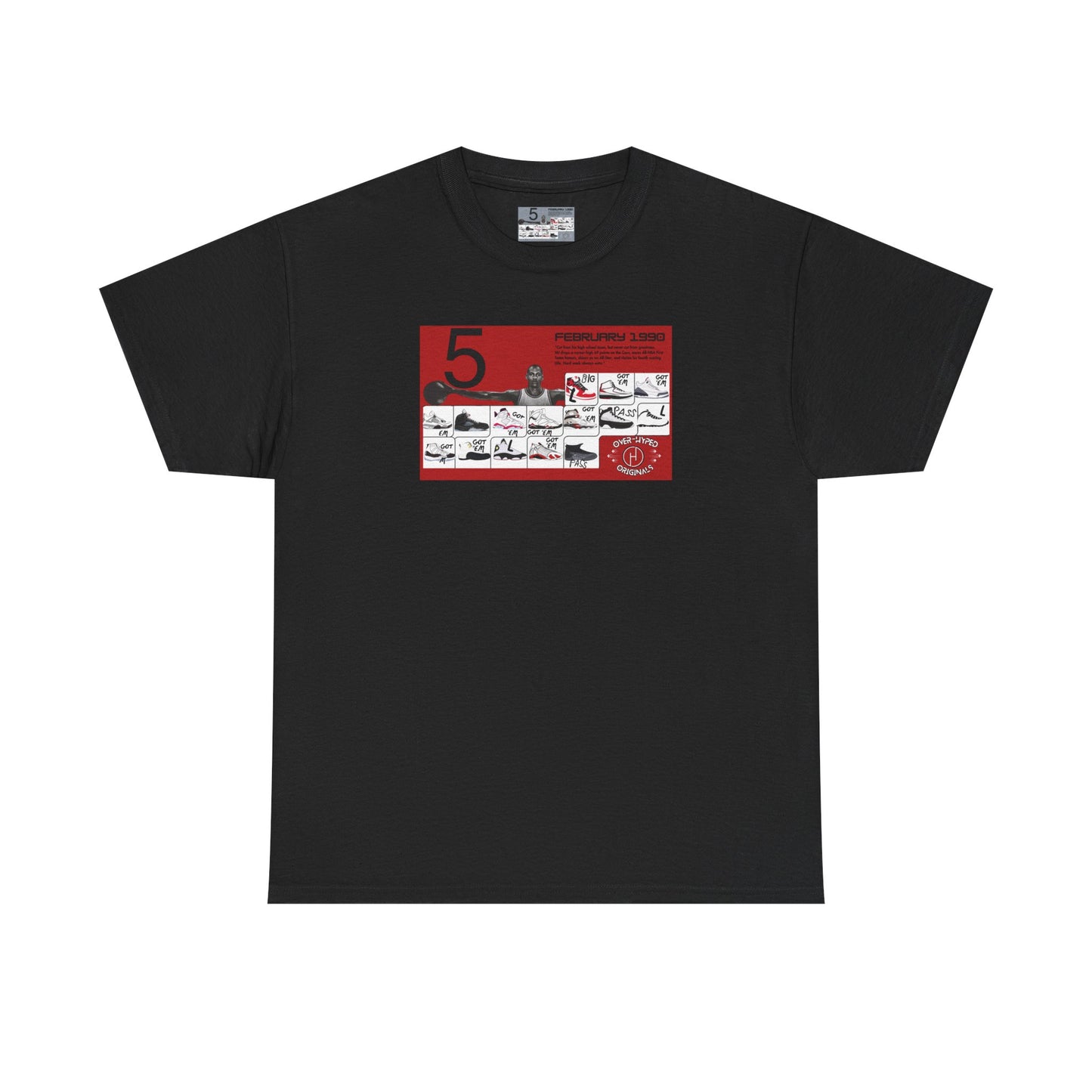 Retro 5 Black Metallic My Retro Card (Red) Shirt