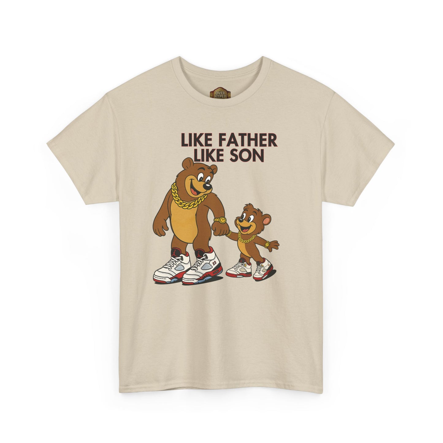 Retro 5 Fire Red "BLACK TONGUE" Shirt- LIKE FATHER LIKE SON