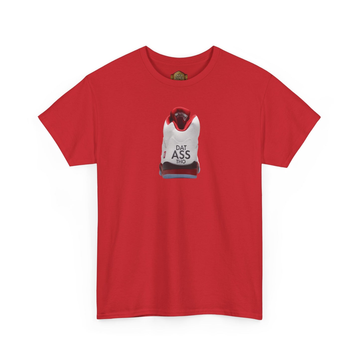 Retro 5 Fire Red "BLACK TONGUE" Shirt- DATASSSSTHO  AJ FIRE RED