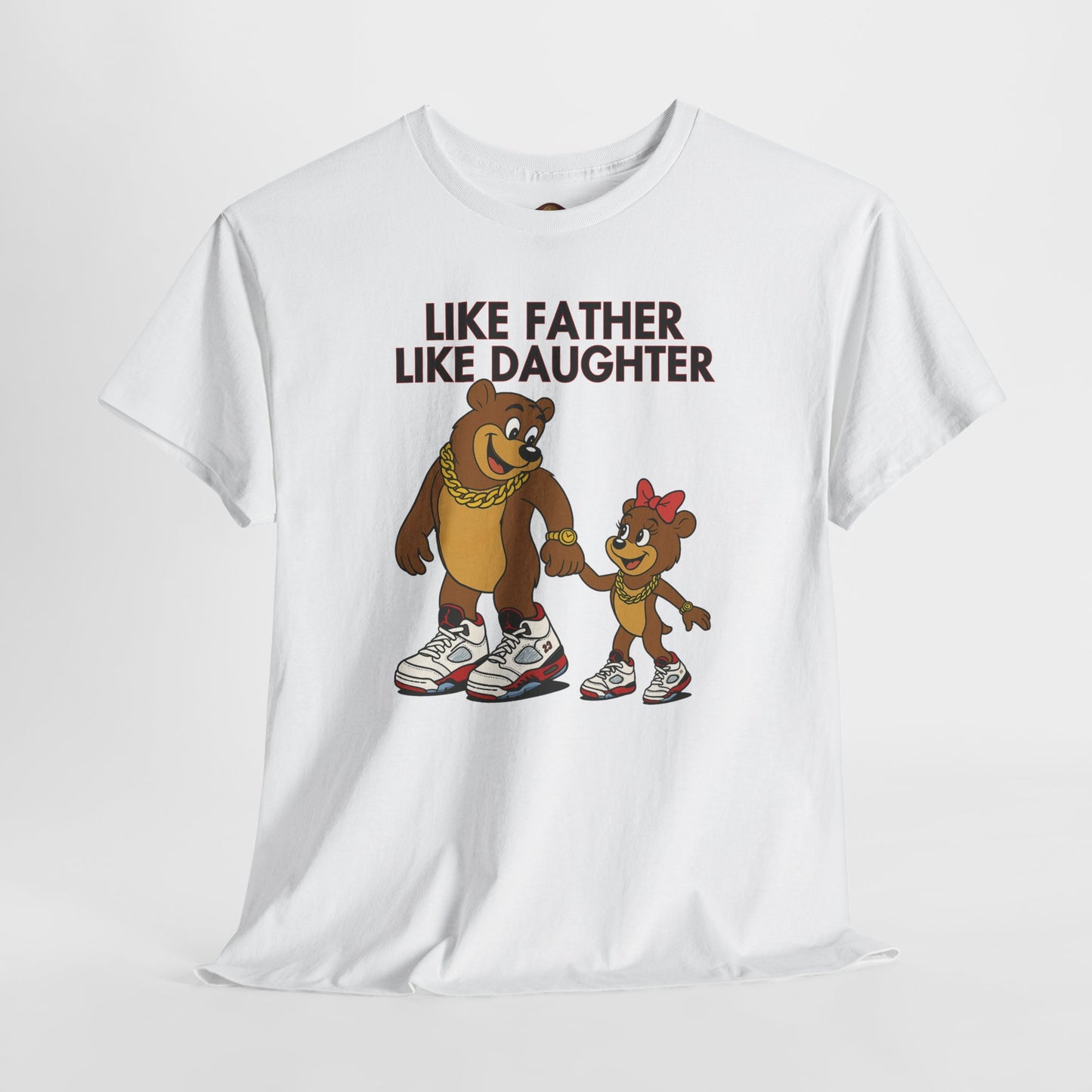 Retro 5 Fire Red "BLACK TONGUE" Shirt- LIKE FATHER LIKE DAUGHTER