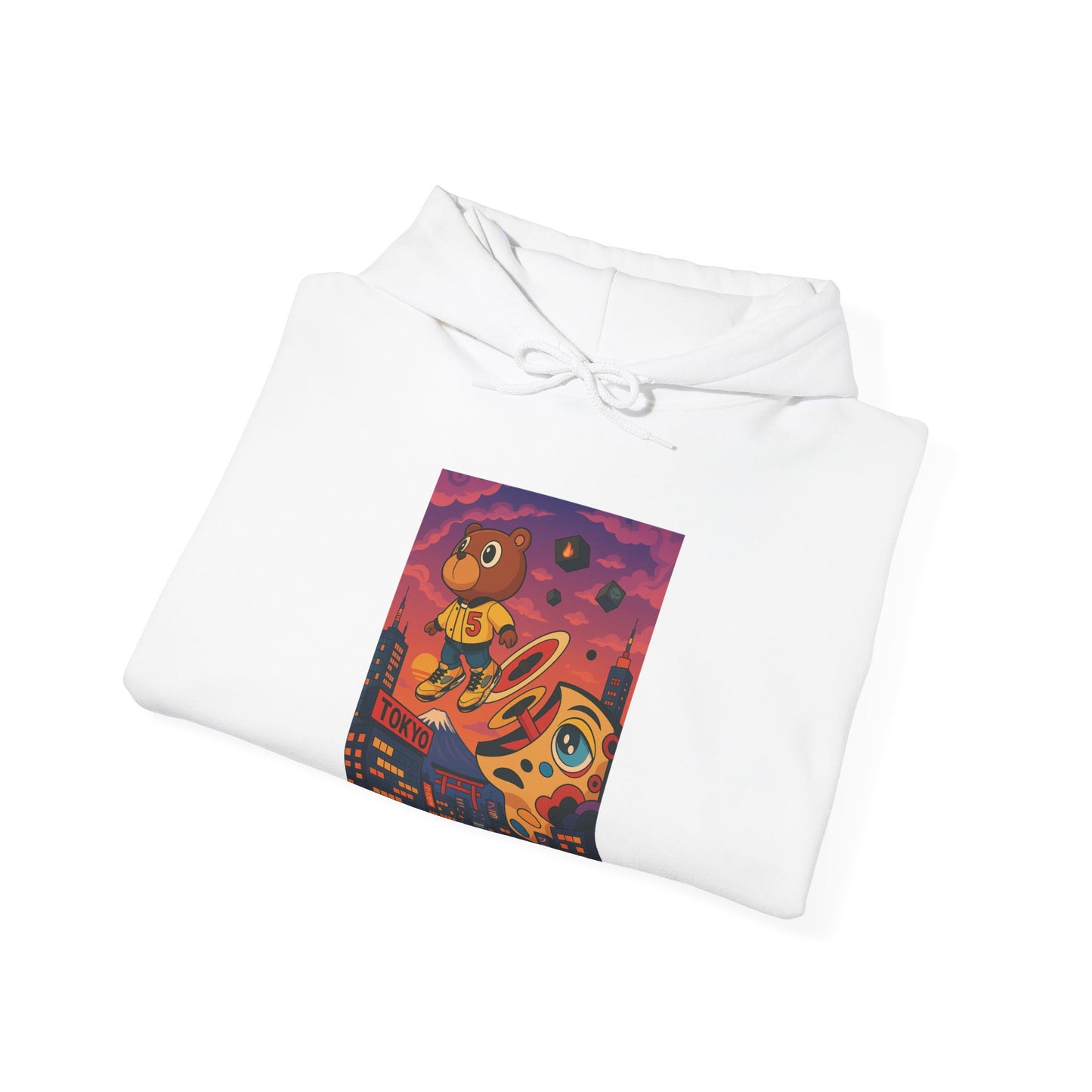 Retro 5 "TOKYO" Varsity Maize and Wolf Grey Shirt- ALI KO Hoodie - TOKYO BLAST