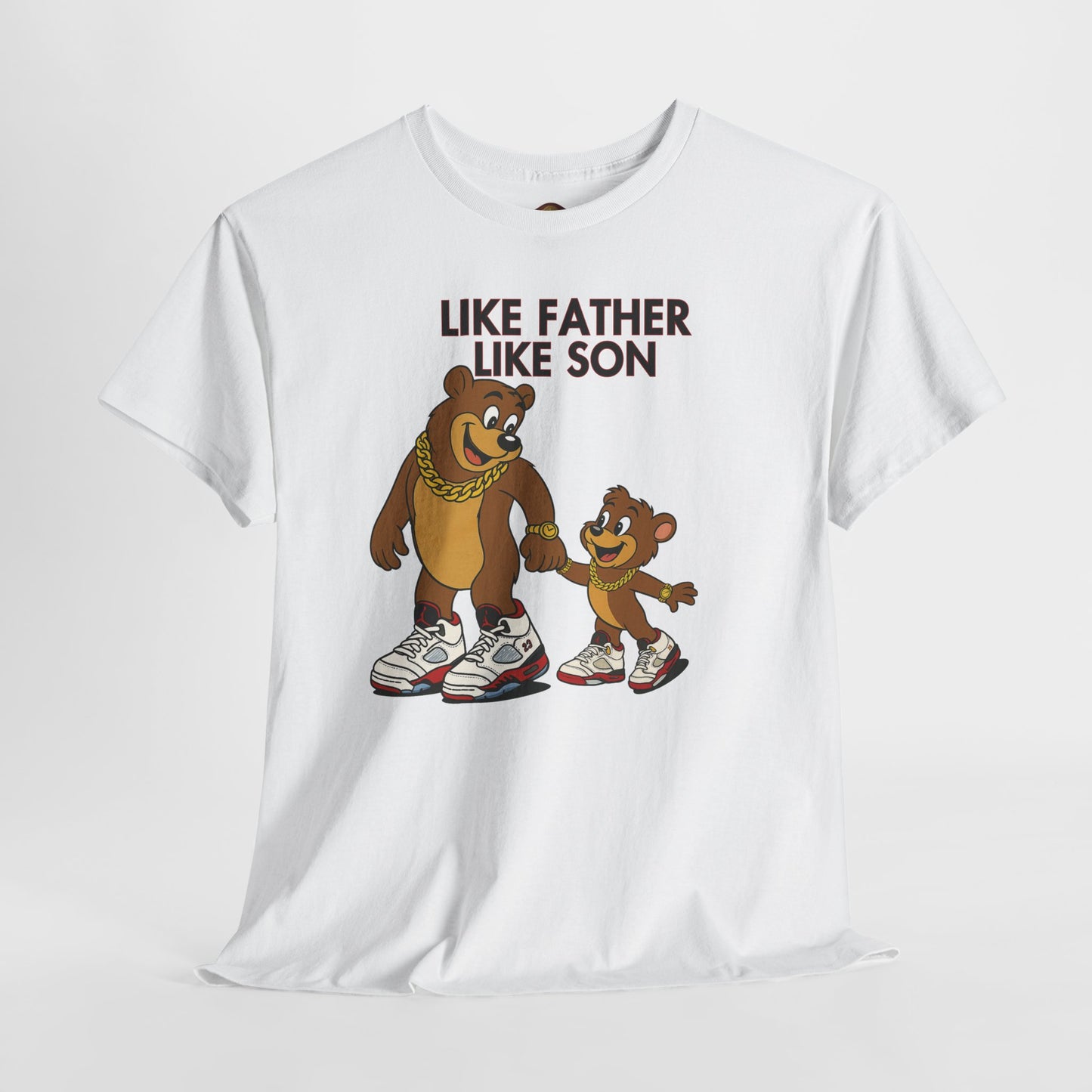 Retro 5 Fire Red "BLACK TONGUE" Shirt- LIKE FATHER LIKE SON