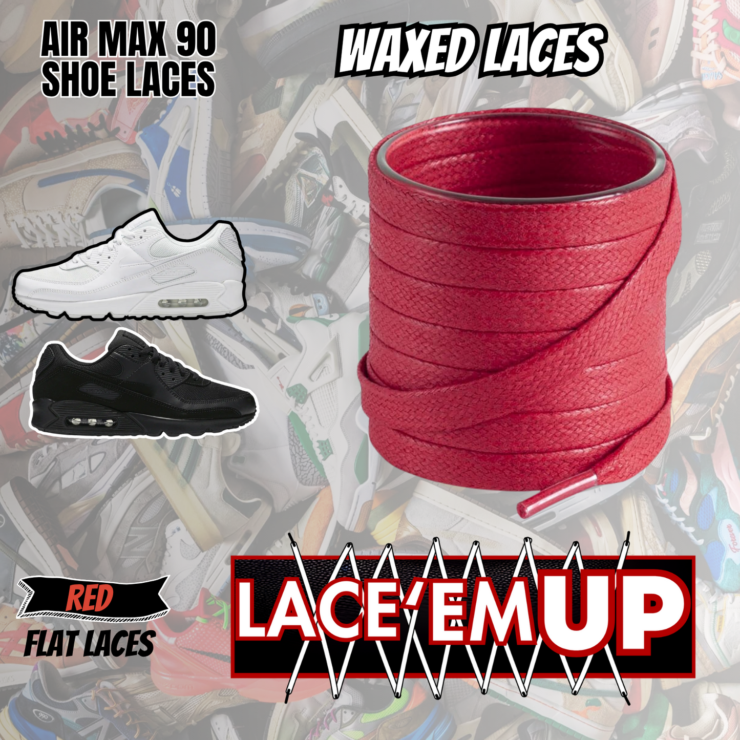 AIR MAX 90 Shoe Laces Replacement-Premium Laces for Air Max 90 SHOE LACES