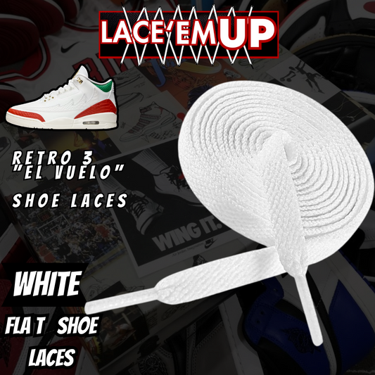 Retro 3  EL VUELO Shoe Laces Premiun replacement laces, AJ3 LACES