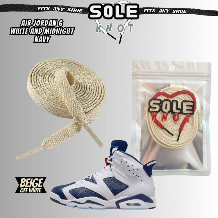 PREMIUM SHOE LACES TO MATCH AIR JORDAN 6 WHITE AND NAVY BLUE ,AJ CONVERSE