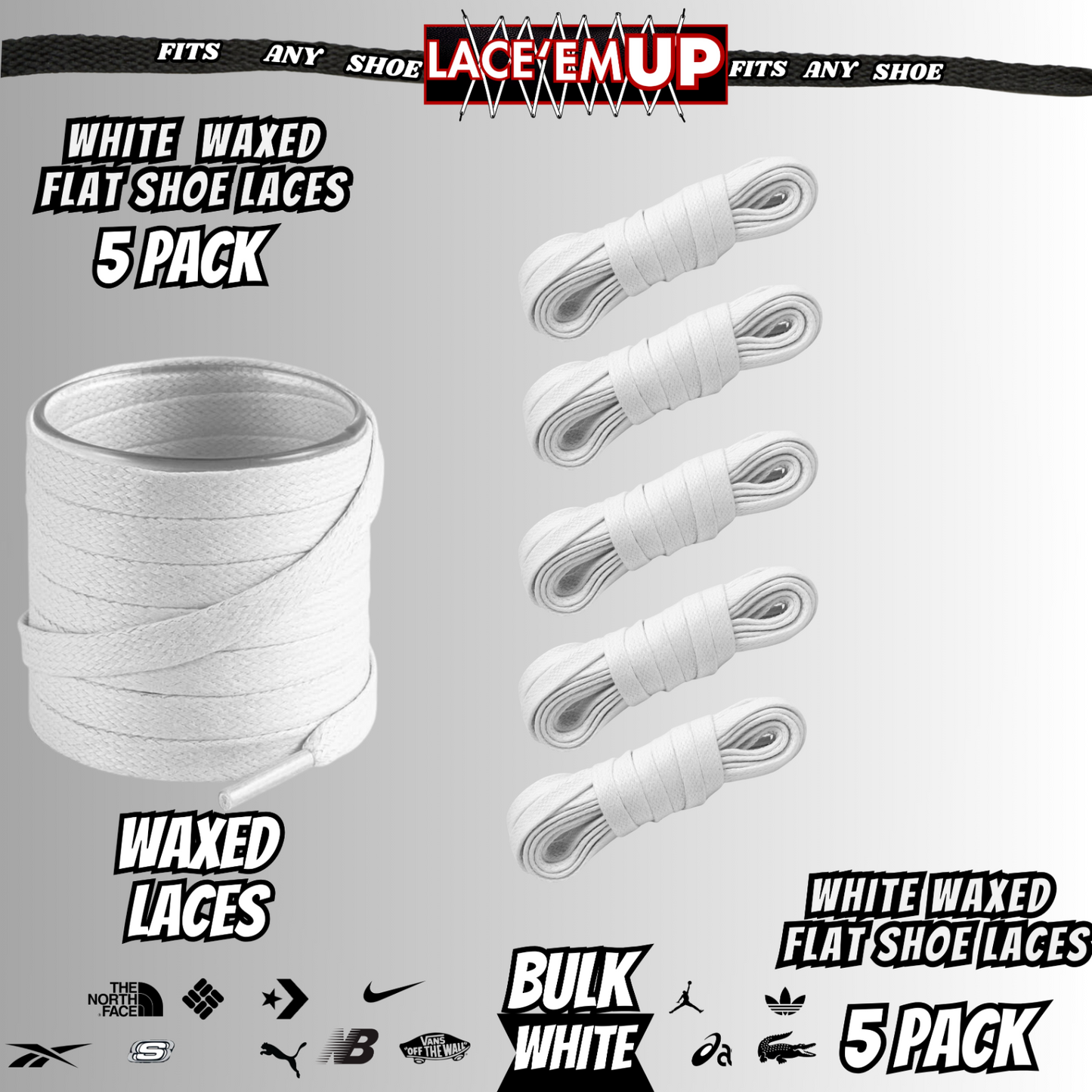 Premium Flat Shoe Laces Replacement for air Jordan 1 2 3 Air Force dunk, BULK 5