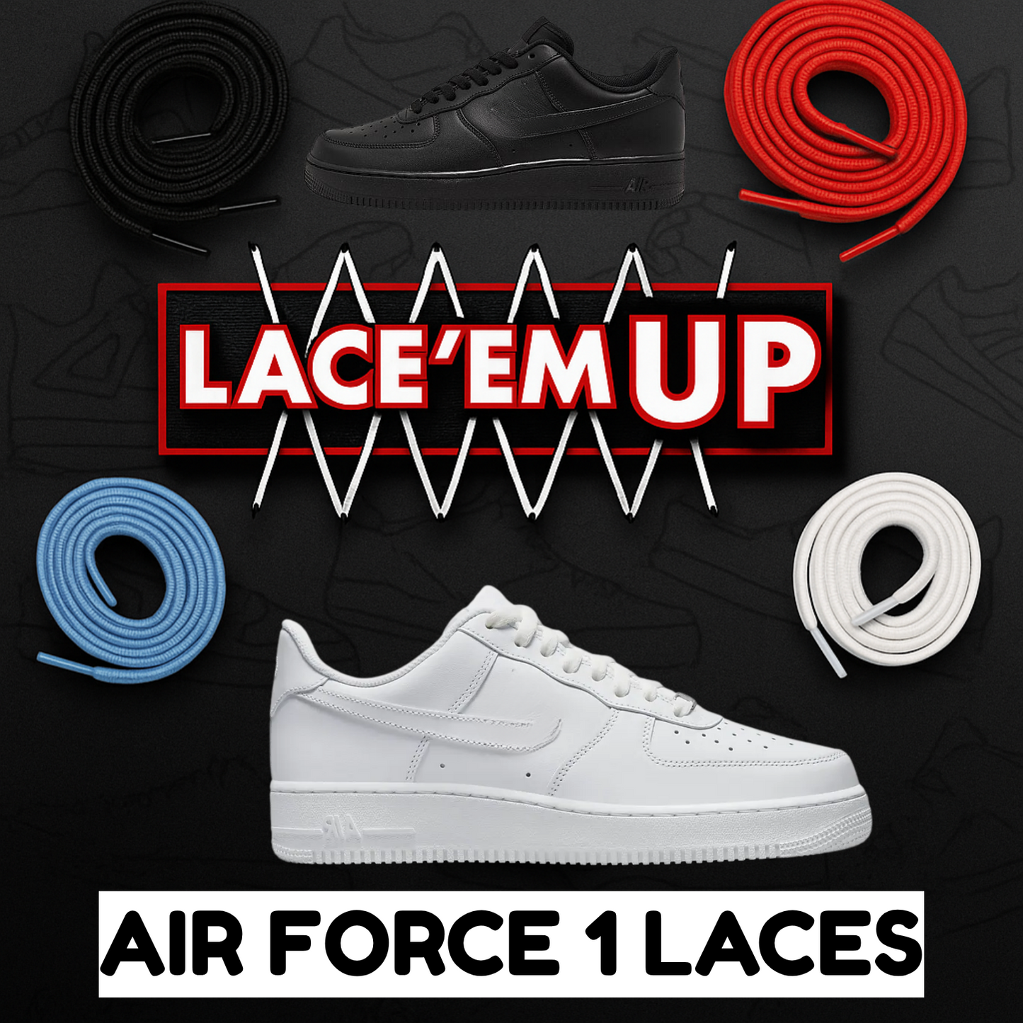 AIR FORCE 1 Shoe Laces Replacement-Premium Laces for Air Force 1's,  AF1 LACES