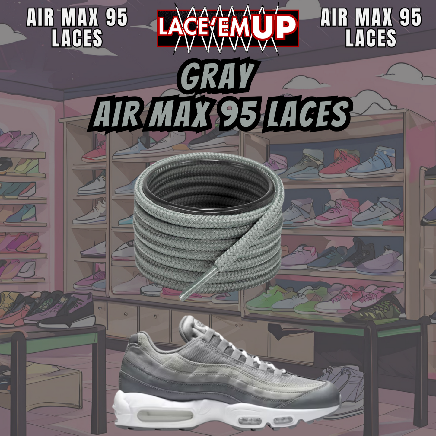 Air Max 95 Shoe Laces  Premium Replacement Rope Round Shoe Laces