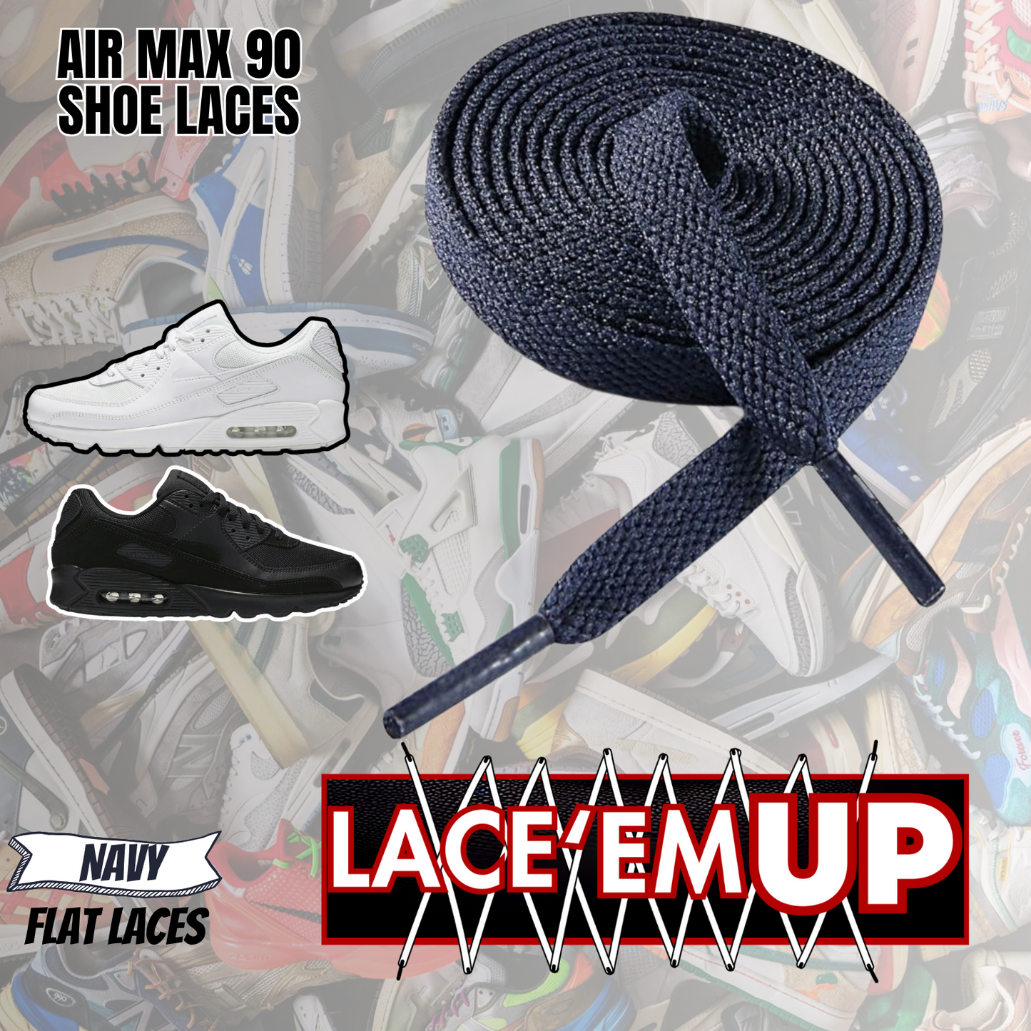 AIR MAX 90 Shoe Laces Replacement-Premium Laces for Air Max 90 SHOE LACES