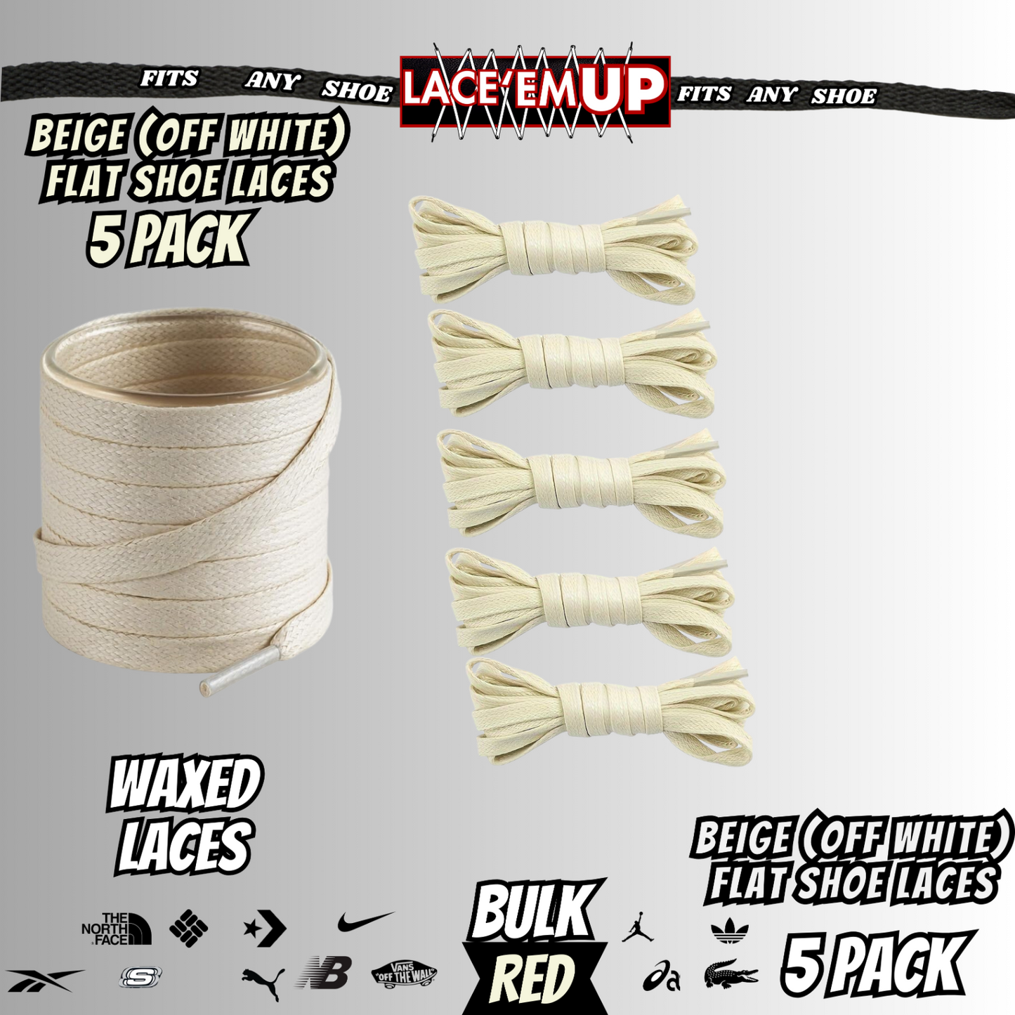 Premium Flat Shoe Laces Replacement for air Jordan 1 2 3 Air Force dunk, BULK 5