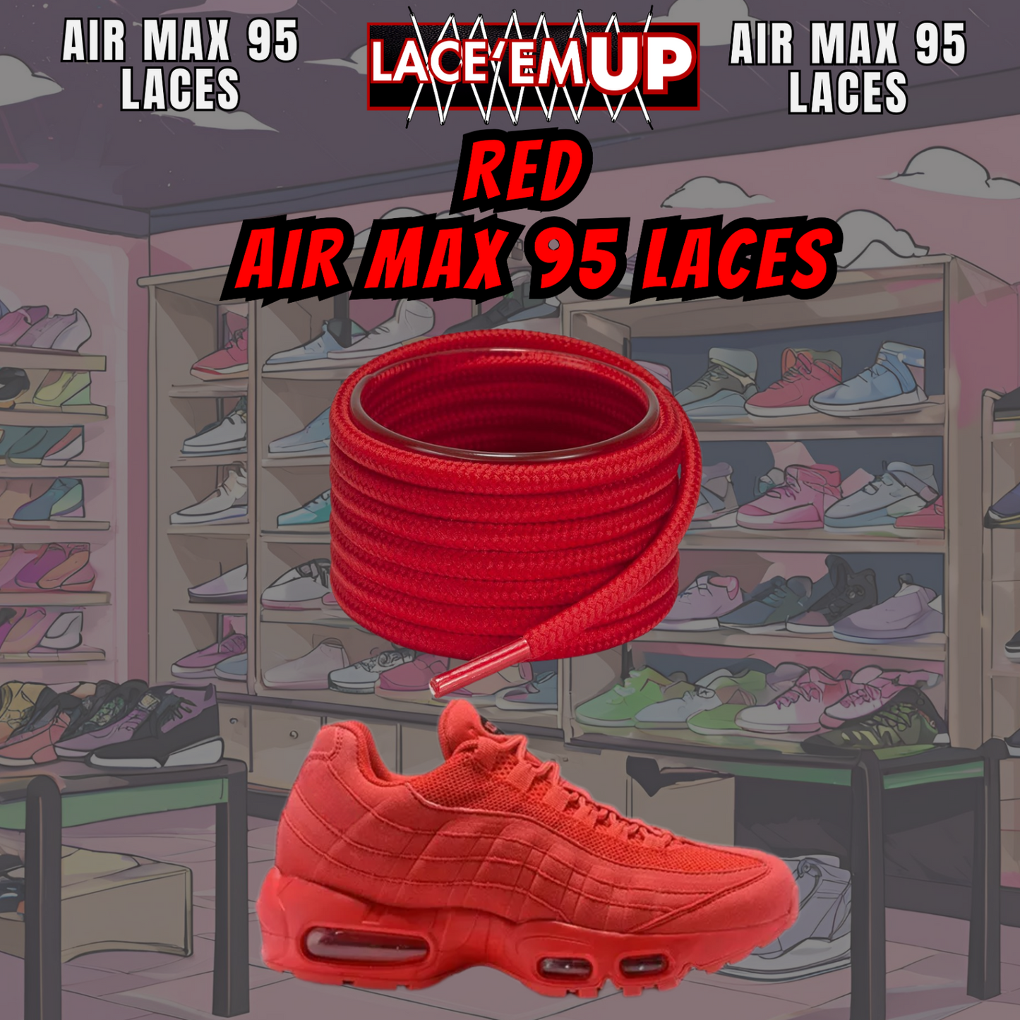 Air Max 95 Shoe Laces  Premium Replacement Rope Round Shoe Laces