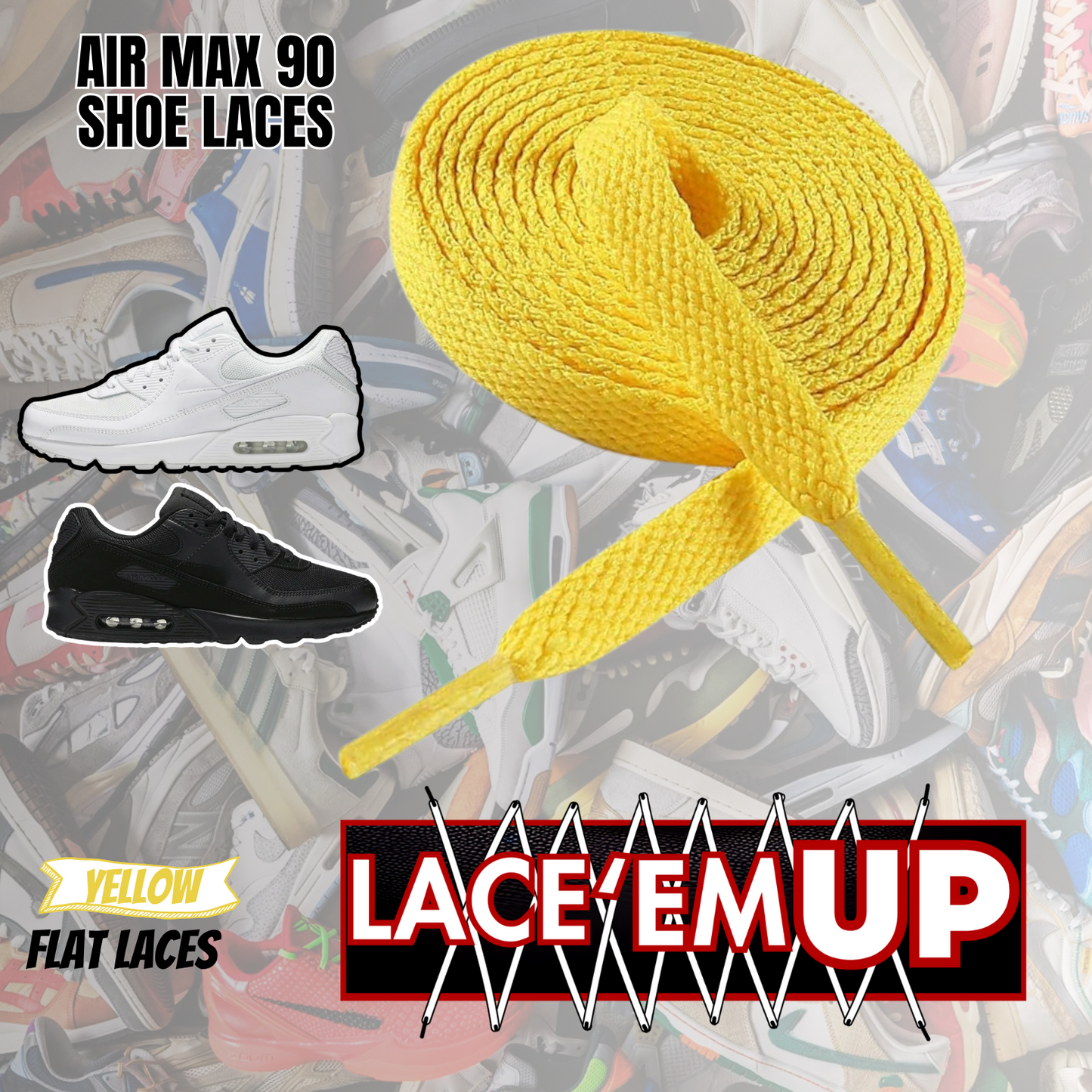 AIR MAX 90 Shoe Laces Replacement-Premium Laces for Air Max 90 SHOE LACES