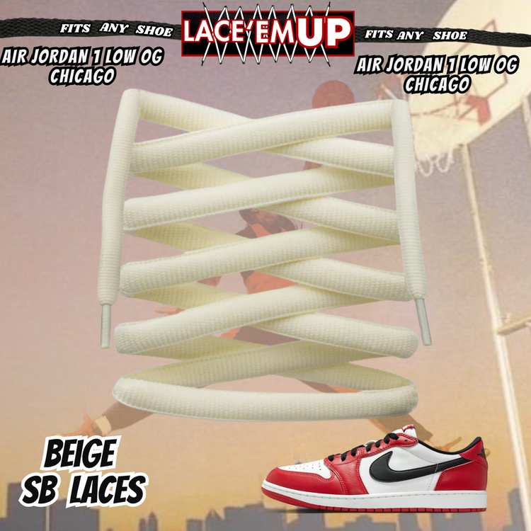 Retro 1 CHICAGO Shoe Laces Cement replacement for Retro 1 OG BLACK TOE